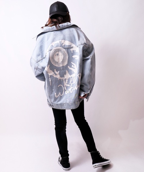 MISHKA(ミシカ)の「【MISHKA】キープウォッチプリント ビッグデニムジャケット(デニムジャケット・メンズ・ライトブルー・L/XL/M)」の12枚目の写真