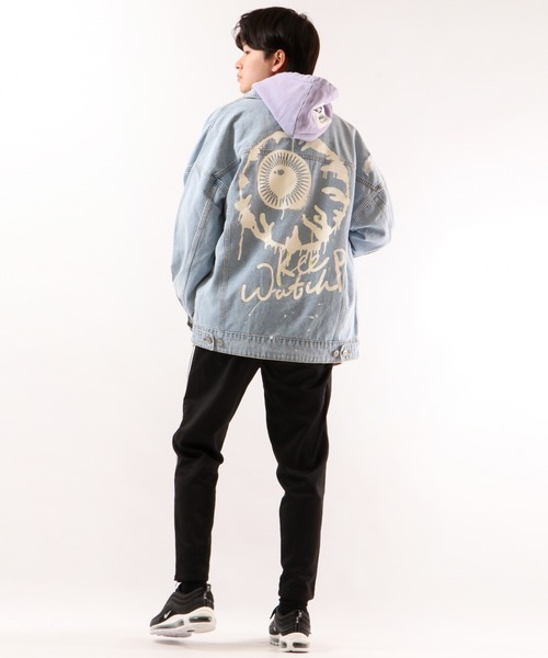 MISHKA(ミシカ)の「【MISHKA】キープウォッチプリント ビッグデニムジャケット(デニムジャケット・メンズ・ライトブルー・L/XL/M)」の7枚目の写真