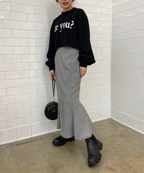 Chico(チコ)の「【LINNEE】マーメイドフレアスカート(スカート・レディース・ブラック/ブラウン/チェック/グレイッシュベージュ・FREE)」の9枚目の写真