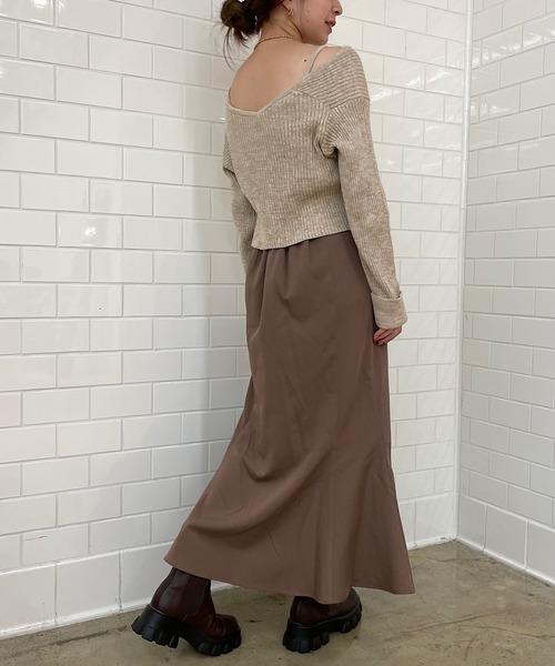 Chico(チコ)の「【LINNEE】マーメイドフレアスカート(スカート・レディース・ブラック/ブラウン/チェック/グレイッシュベージュ・FREE)」の13枚目の写真