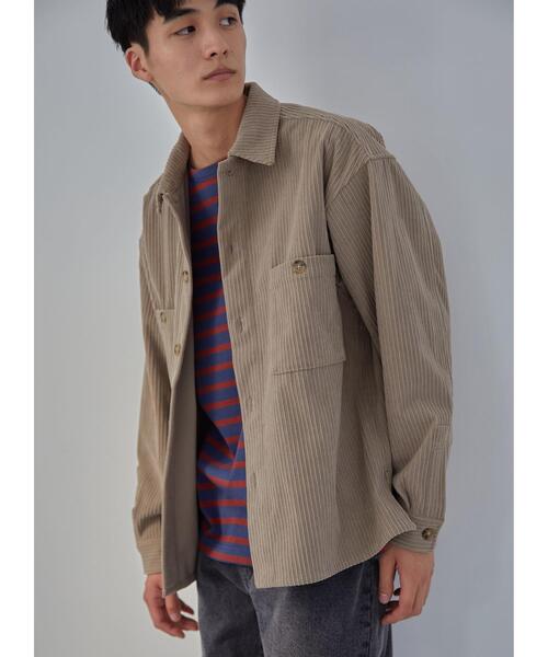 green label relaxing(グリーンレーベルリラクシング)の「<green label relaxing>ソフトコール CPOジャケット(ミリタリージャケット・メンズ・ダークグレー/ベージュ/モカ・S/XL/M/L)」の3枚目の写真