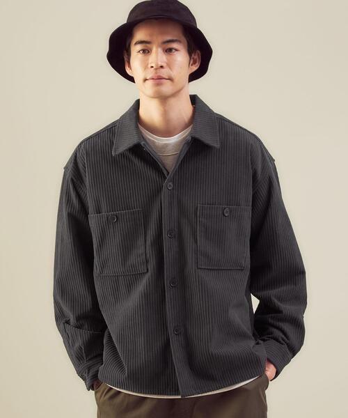 green label relaxing(グリーンレーベルリラクシング)の「<green label relaxing>ソフトコール CPOジャケット(ミリタリージャケット・メンズ・ダークグレー/ベージュ/モカ・S/XL/M/L)」の5枚目の写真