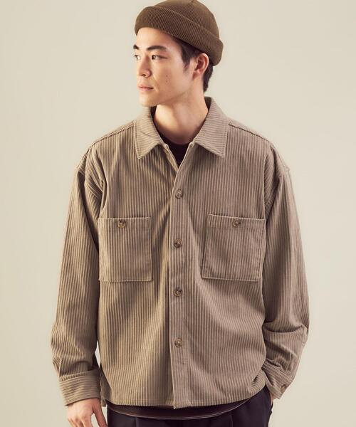 green label relaxing(グリーンレーベルリラクシング)の「<green label relaxing>ソフトコール CPOジャケット(ミリタリージャケット・メンズ・ダークグレー/ベージュ/モカ・S/XL/M/L)」の16枚目の写真