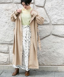 KBF+ | KBF+　リネンライクビッグカラーコート∴(その他アウター)