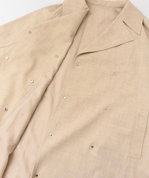 KBF+(ケービーエフプラス)の「KBF+ リネンライクビッグカラーコート∴(その他アウター・レディース・ベージュ・ONE)」の13枚目の写真
