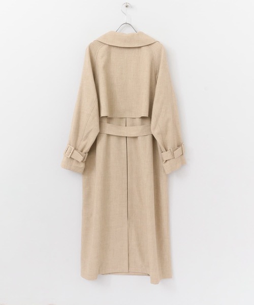 KBF+(ケービーエフプラス)の「KBF+ リネンライクビッグカラーコート∴(その他アウター・レディース・ベージュ・ONE)」の14枚目の写真