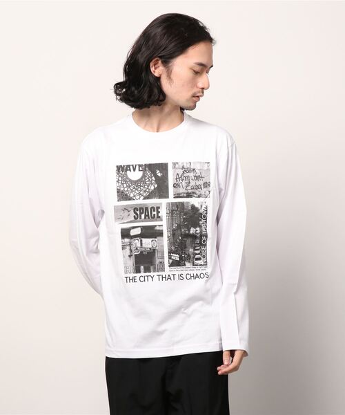ARCADE（アーケード）の「フォトプリント ロンT（Tシャツ/カットソー・メンズ・ブラック系3/グレー系1/ブラック系1/ホワイト系1/ベージュ系1/ベージュ系2/ホワイト系2/グレー系2/ベージュ系3/ホワイト系3/グレー系3/ブラック系2・L/LL/M）」の3枚目の写真