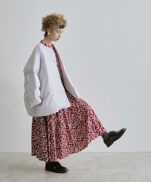 manana suerte（マニャーナスエルテ）の「中綿ボリュームシルエットハーフコート（その他アウター・レディース・ブラック/ライトグレー・FREE）」の15枚目の写真