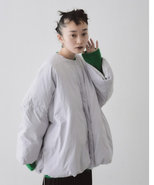 manana suerte（マニャーナスエルテ）の「中綿ボリュームシルエットハーフコート（その他アウター・レディース・ブラック/ライトグレー・FREE）」の19枚目の写真