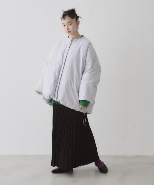 manana suerte（マニャーナスエルテ）の「中綿ボリュームシルエットハーフコート（その他アウター・レディース・ブラック/ライトグレー・FREE）」の18枚目の写真