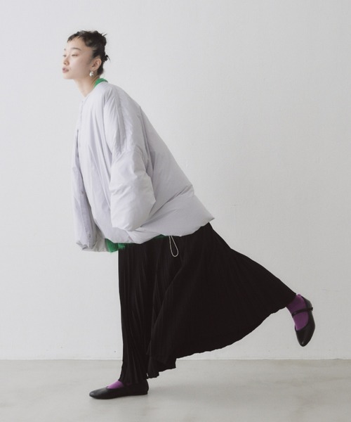 manana suerte（マニャーナスエルテ）の「中綿ボリュームシルエットハーフコート（その他アウター・レディース・ブラック/ライトグレー・FREE）」の17枚目の写真