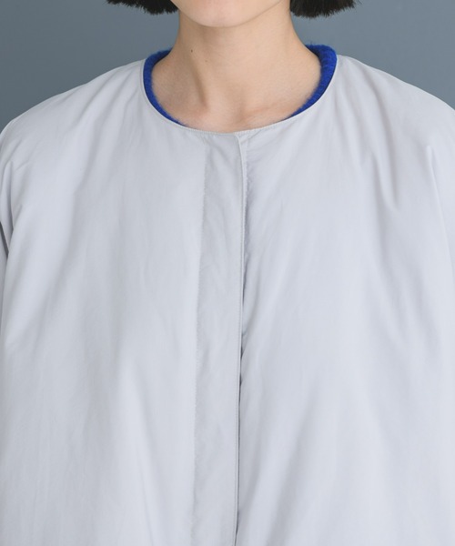 manana suerte（マニャーナスエルテ）の「中綿ボリュームシルエットハーフコート（その他アウター・レディース・ブラック/ライトグレー・FREE）」の3枚目の写真