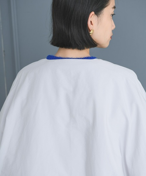 manana suerte（マニャーナスエルテ）の「中綿ボリュームシルエットハーフコート（その他アウター・レディース・ブラック/ライトグレー・FREE）」の4枚目の写真