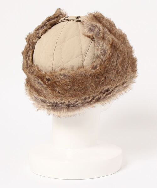polcadot（ポルカドット）の「NYLON QUILTING FLIGHT CAP/ナイロン キルティングフライトキャップ（キャップ・メンズ・ベージュ/グレー/カーキ・FREE）」の4枚目の写真