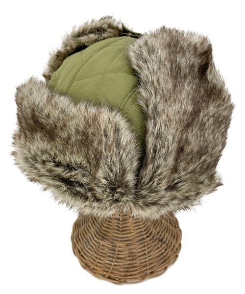 polcadot（ポルカドット）の「NYLON QUILTING FLIGHT CAP/ナイロン キルティングフライトキャップ（キャップ・メンズ・ベージュ/グレー/カーキ・FREE）」の6枚目の写真