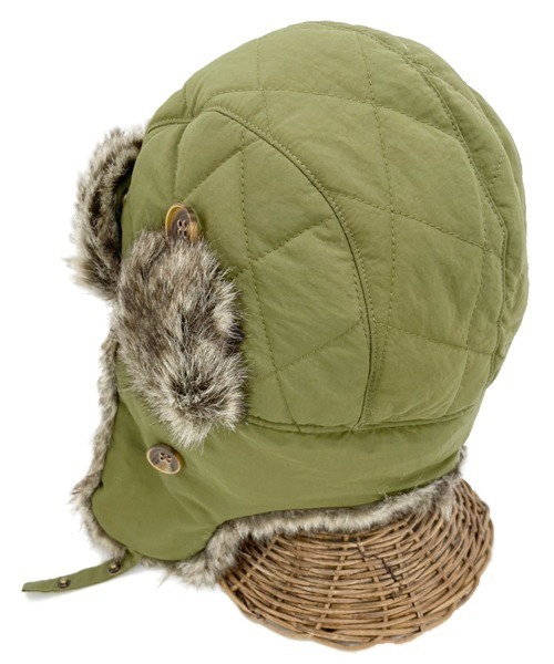 polcadot（ポルカドット）の「NYLON QUILTING FLIGHT CAP/ナイロン キルティングフライトキャップ（キャップ・メンズ・ベージュ/グレー/カーキ・FREE）」の12枚目の写真