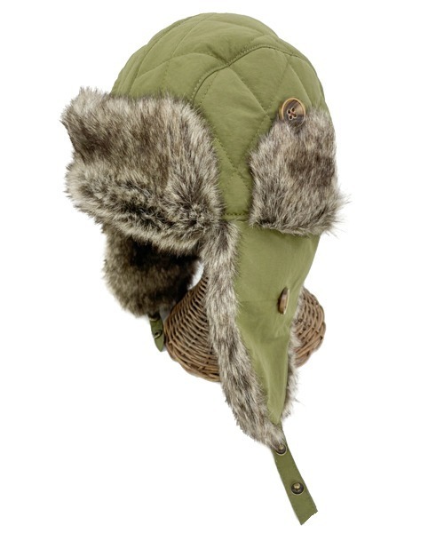 polcadot（ポルカドット）の「NYLON QUILTING FLIGHT CAP/ナイロン キルティングフライトキャップ（キャップ・メンズ・ベージュ/グレー/カーキ・FREE）」の11枚目の写真