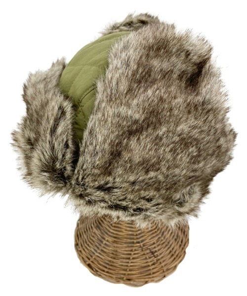 polcadot（ポルカドット）の「NYLON QUILTING FLIGHT CAP/ナイロン キルティングフライトキャップ（キャップ・メンズ・ベージュ/グレー/カーキ・FREE）」の7枚目の写真