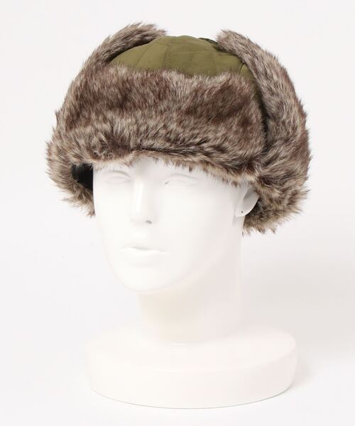 polcadot（ポルカドット）の「NYLON QUILTING FLIGHT CAP/ナイロン キルティングフライトキャップ（キャップ・メンズ・ベージュ/グレー/カーキ・FREE）」の13枚目の写真