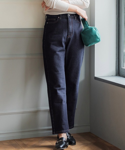 coca（coca）（コカ）の「しゃがめるテーパードデニムパンツ（デニムパンツ・レディース・ブルー系その他/インディゴブルー/ホワイト/ブルー・L/M/S）」の2枚目の写真