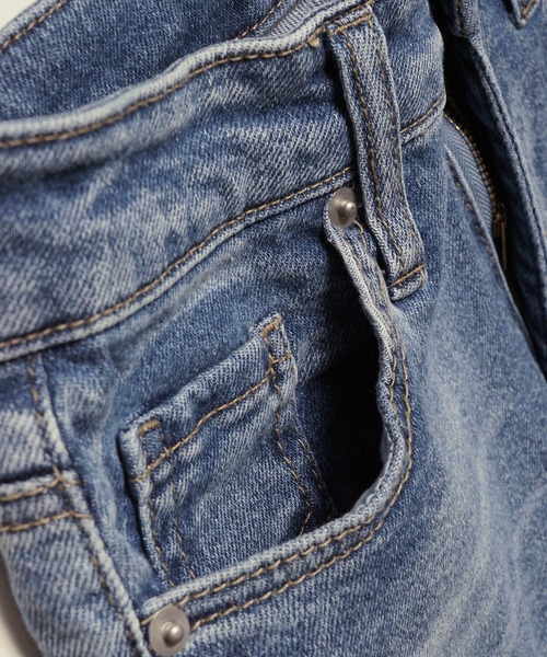 coca（coca）（コカ）の「しゃがめるテーパードデニムパンツ（デニムパンツ・レディース・ブルー系その他/インディゴブルー/ホワイト/ブルー・L/M/S）」の13枚目の写真