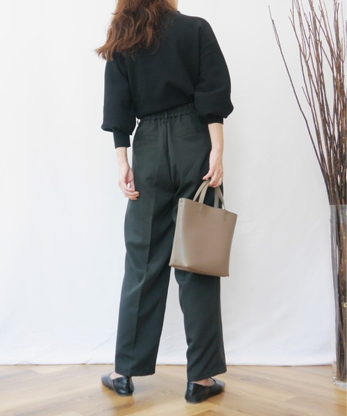 AZUL ENCANTO(アズールエンカント)の「パールミラノリブトップス(Tシャツ/カットソー・レディース・ライトベージュ/パープル/ブラック・FREE)」の22枚目の写真