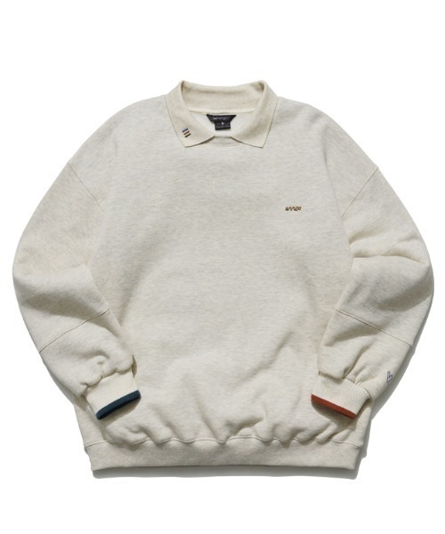 WV PROJECT(ダブリューブイプロジェクト)の「WV PROJECT(ダブリューブイプロジェクト)/JEJE SWEATSHIRT/オーバーサイズ 襟付き スウェット【セットアップ対応商品】(スウェット・メンズ・ブラック/グレー/オートミール/ネイビー・M/L/S)」の22枚目の写真