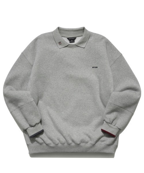 WV PROJECT(ダブリューブイプロジェクト)の「WV PROJECT(ダブリューブイプロジェクト)/JEJE SWEATSHIRT/オーバーサイズ 襟付き スウェット【セットアップ対応商品】(スウェット・メンズ・ブラック/グレー/オートミール/ネイビー・M/L/S)」の21枚目の写真