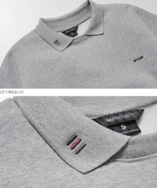 WV PROJECT(ダブリューブイプロジェクト)の「WV PROJECT(ダブリューブイプロジェクト)/JEJE SWEATSHIRT/オーバーサイズ 襟付き スウェット【セットアップ対応商品】(スウェット・メンズ・ブラック/グレー/オートミール/ネイビー・M/L/S)」の15枚目の写真