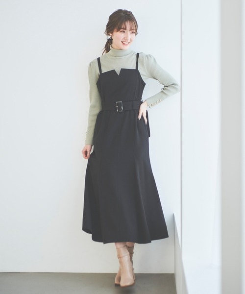 31 Sons de mode（トランテアン　ソン　ドゥ　モード）の「カフスゴールドボタンリブタートルネックニット（ニット/セーター・レディース・ライトグリーン/ピンク/ブラック/サックスブルー・36）」の19枚目の写真