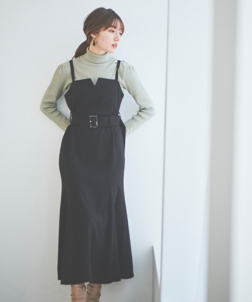 31 Sons de mode（トランテアン　ソン　ドゥ　モード）の「カフスゴールドボタンリブタートルネックニット（ニット/セーター・レディース・ライトグリーン/ピンク/ブラック/サックスブルー・36）」の16枚目の写真