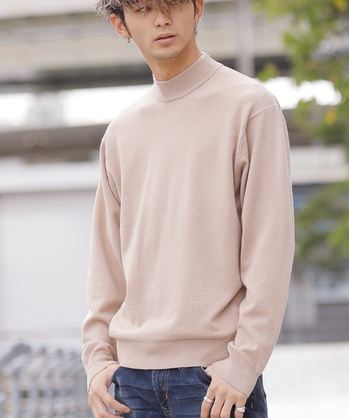 ADMIX/ATELIER SAB MEN（アドミックスアトリエサブメン）の「ハイゲージ編み ハンドウォッシャブル 梳毛風 モックネック ハイネック セーター（ニット/セーター・メンズ・ライトグレー/オフホワイト/アッシュブラウン/ブラック/チャコールグレー/ベージュ/グリーン系その他/グリーン/アッシュグレー・50/48）」の7枚目の写真