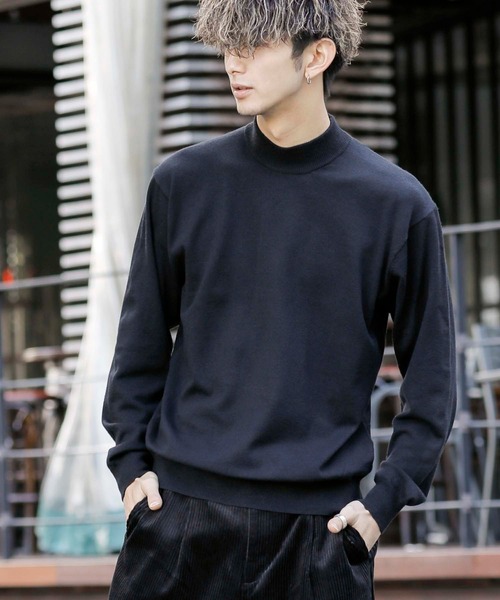 ADMIX/ATELIER SAB MEN（アドミックスアトリエサブメン）の「ハイゲージ編み ハンドウォッシャブル 梳毛風 モックネック ハイネック セーター（ニット/セーター・メンズ・ライトグレー/オフホワイト/アッシュブラウン/ブラック/チャコールグレー/ベージュ/グリーン系その他/グリーン/アッシュグレー・50/48）」の20枚目の写真