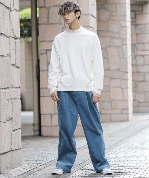 ADMIX/ATELIER SAB MEN（アドミックスアトリエサブメン）の「ハイゲージ編み ハンドウォッシャブル 梳毛風 モックネック ハイネック セーター（ニット/セーター・メンズ・ライトグレー/オフホワイト/アッシュブラウン/ブラック/チャコールグレー/ベージュ/グリーン系その他/グリーン/アッシュグレー・50/48）」の13枚目の写真