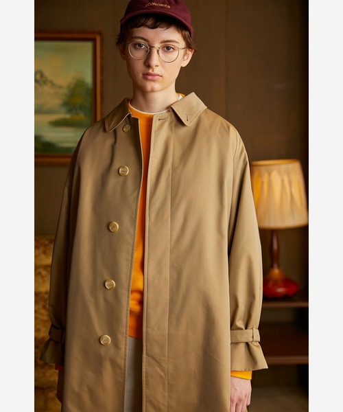 【美品】GYMPHLEX/ジムフレックス ベルテッドバルマカーンコート Gymphlex | ベルテッドバルマカーンコート WOMEN（ステンカラー