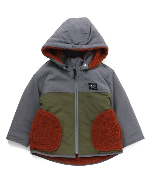 F.O.KIDS（エフオーキッズ）の「リバーシブルマウンテンジャケット（ダウンジャケット/コート・キッズ・エメラルド/チャコール/ネイビー/レッド/カーキ・100/80/110/130/120/140/95/90）」の17枚目の写真