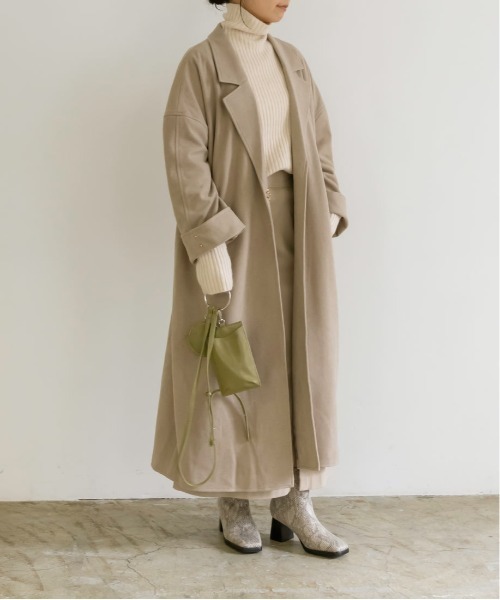 RANDA（ランダ）の「オーバーサイズスリットコート（チェスターコート・レディース・クリーム/ベージュ/グリーン・0/1）」の15枚目の写真