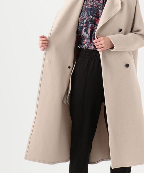 ISABEL MARANT（イザベルマラン）の「ISABEL MARANT EGELTON ウール ロングコート（ノーカラーコート・レディース・ホワイト・34）」の6枚目の写真