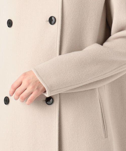 ISABEL MARANT（イザベルマラン）の「ISABEL MARANT EGELTON ウール ロングコート（ノーカラーコート・レディース・ホワイト・34）」の9枚目の写真