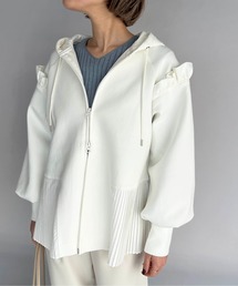 PICCIN | フリルスリーブプリーツフーディー(パーカー)