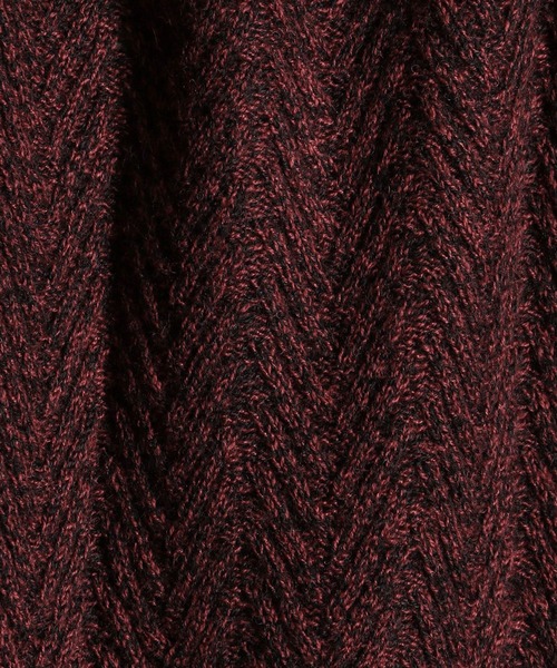 NICOLE CLUB FOR MEN（ニコルクラブフォーメン）の「ヘリンボン柄アフガンネックプルオーバー（ニット/セーター・メンズ・ホワイト×ブラック/ブラック系その他/レッド系その他/ホワイト×ライトグレー・MEDIUM/LARGE）」の9枚目の写真