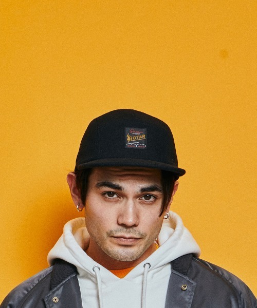 ROTAR（ローター）の「Melton WORK Jockey  CAP メルトン ワーク ジョッキー キャップ（キャップ・メンズ・ブラック/ダークグレー/オリーブ/ネイビー・FREE）」の2枚目の写真