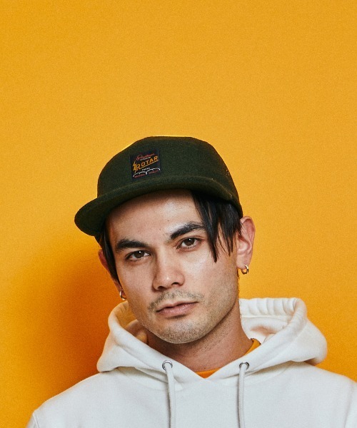 ROTAR（ローター）の「Melton WORK Jockey  CAP メルトン ワーク ジョッキー キャップ（キャップ・メンズ・ブラック/ダークグレー/オリーブ/ネイビー・FREE）」の7枚目の写真