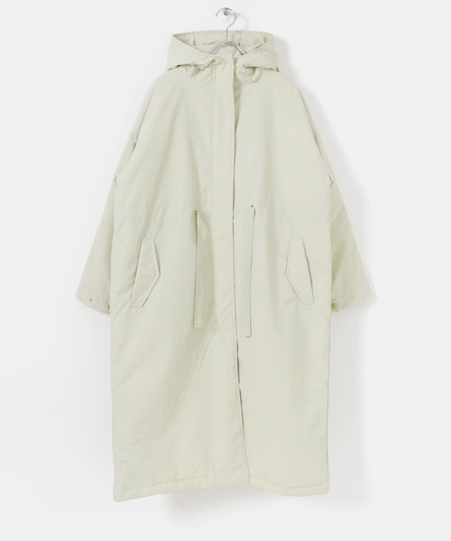 ITEMS URBANRESEARCH（アイテムズ アーバンリサーチ）の「ロングフードコート（ダウンジャケット/コート・レディース・カーキ/アイボリー/ライトブラウン・FREE）」の15枚目の写真