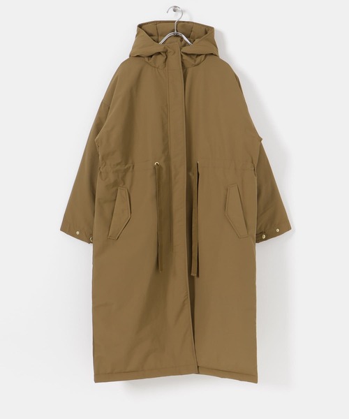 ITEMS URBANRESEARCH（アイテムズ アーバンリサーチ）の「ロングフードコート（ダウンジャケット/コート・レディース・カーキ/アイボリー/ライトブラウン・FREE）」の17枚目の写真