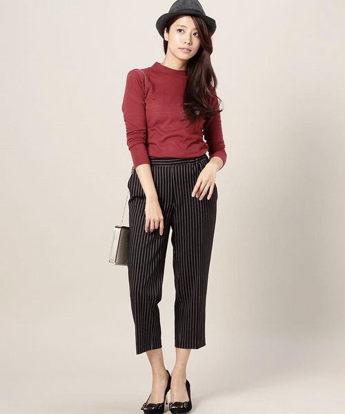 ROSE BUD（ローズバッド）の「S-LPT-14208 W/ELASTIC CROPPED PANTS（その他パンツ・レディース・ブラック/ネイビー・ONE SIZE）」の13枚目の写真