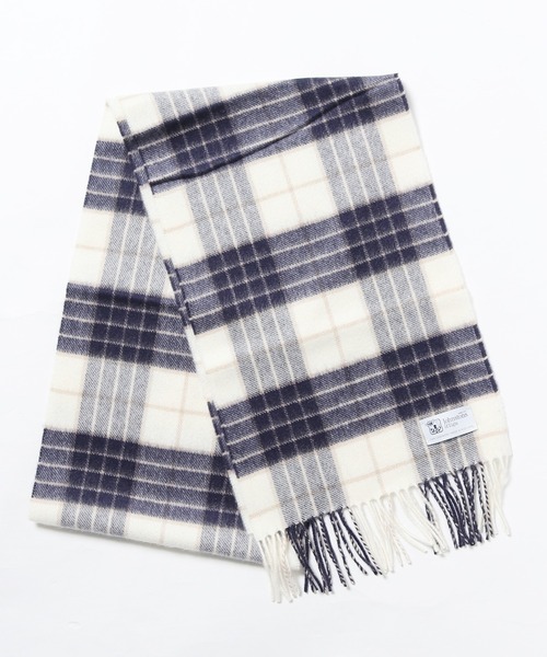 Johnstons of Elgin（ジョンストンズオブエルガン）の「JOHNSTONS/ジョンストンズ マフラー カシミヤ チェック 無地（マフラー・メンズ・マルチ/ブラック系その他/レッド系その他/シルバー系その他/ブラック系その他2/グレー系その他2/レッド系その他2/ピンク系その他/オレンジ系その他/グリーン系その他/ブルー系その他/グレー系その他/ブラック×ホワイト/ベージュ系その他/ネイビー系1/レッド系その他3/ブラック/ベージュ系その他2/ネイビー系/シルバー/チャコール/グレー/ダークネイビー・FREE）」の10枚目の写真