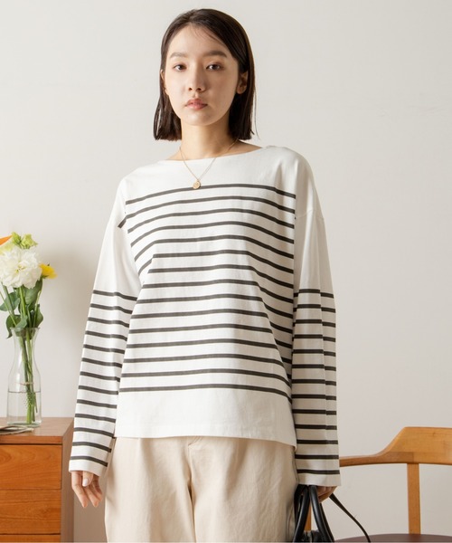 ANGIE（アンジー）の「パネルボーダー ボートネック ロンT（Tシャツ/カットソー・レディース・ブラック系その他/グリーン系その他/ブルー系その他/イエロー系その他/レッド系その他・FREE）」の20枚目の写真