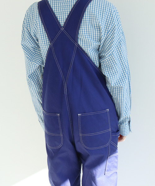 PAR ICI KLASSISK（パーリッシィクラシスク）の「フレンチワーカーサージ オーバーオール（サロペット/オーバーオール・レディース・ブルー/アイボリー・FREE）」の7枚目の写真