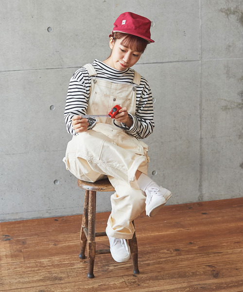 PAR ICI KLASSISK（パーリッシィクラシスク）の「フレンチワーカーサージ オーバーオール（サロペット/オーバーオール・レディース・ブルー/アイボリー・FREE）」の3枚目の写真